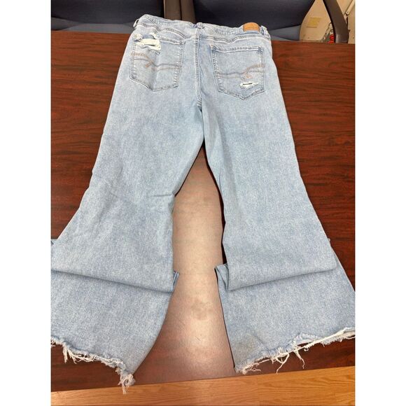 American Eagle Next Level Stretch Super High-Rise Flare Jeans Size 16 - Picture 4 of 11